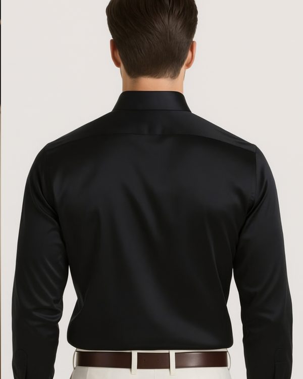 BLACK - Premium Kasturi Cotton Hybrid Shirt