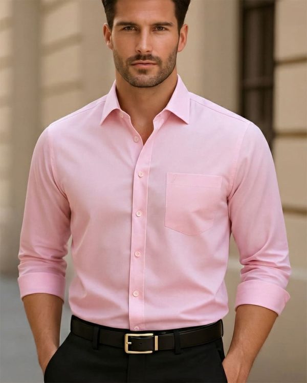 LIGHT PINK - Premium Kasturi Cotton Hybrid Shirt