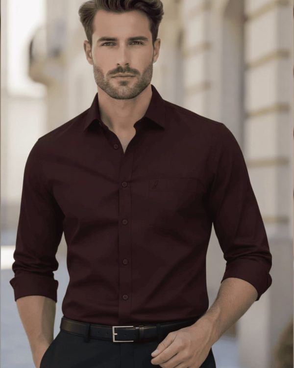 WINE - Premium Kasturi Cotton Hybrid Shirt