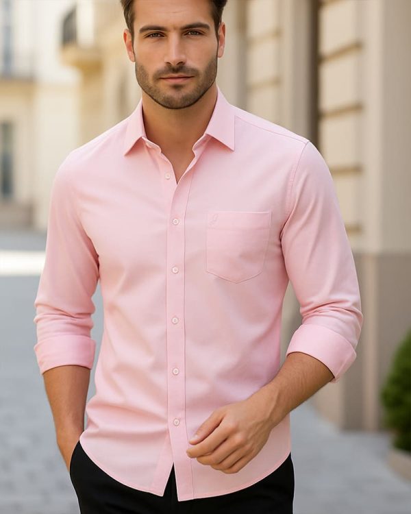LIGHT PINK - Premium Kasturi Cotton Hybrid Shirt