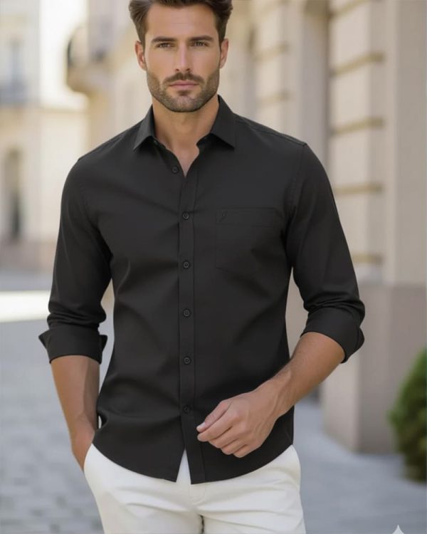 DARK GREY - Premium Kasturi Cotton Hybrid Shirt
