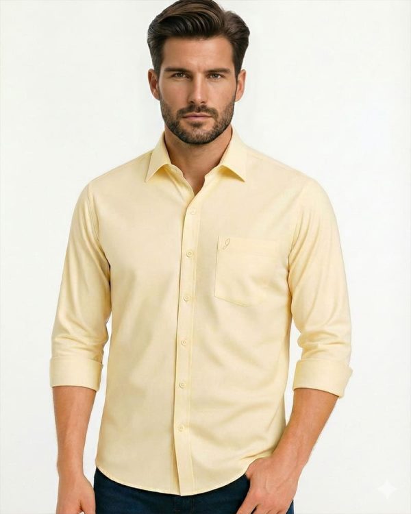 CREAM - Premium Kasturi Cotton Hybrid Shirt