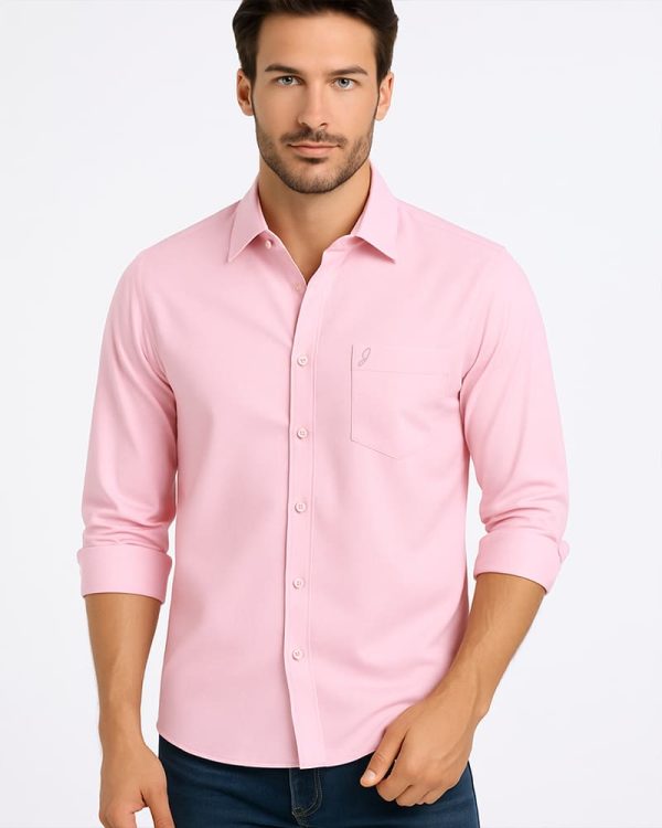 LIGHT PINK - Premium Kasturi Cotton Hybrid Shirt