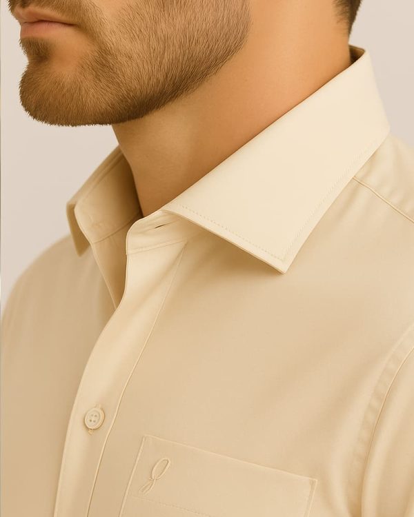 CREAM - Premium Kasturi Cotton Hybrid Shirt