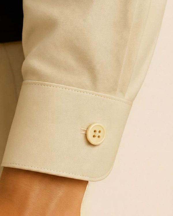 CREAM - Premium Kasturi Cotton Hybrid Shirt