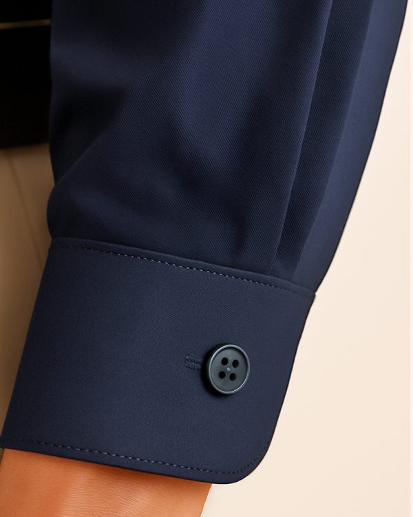 NAVY BLUE - Premium Kasturi Cotton Hybrid Shirt